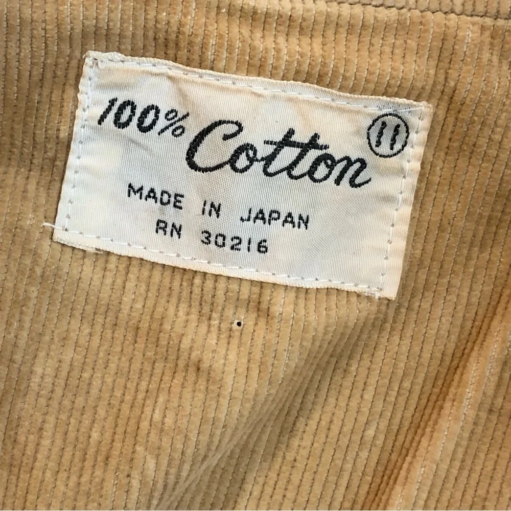VINTAGE corduroy blazer jacket tan wheat color 1970s 70s juniors 11